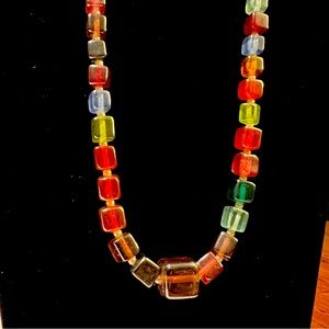 Multicolored costume beaded necklace